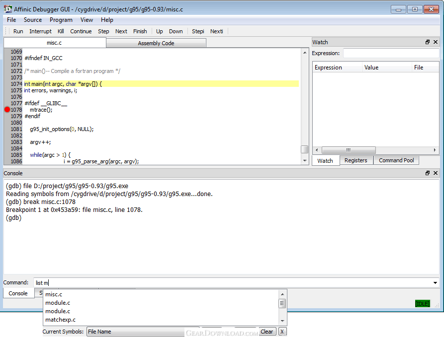 gdb debugger install windows