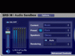 SRS Audio Sandbox Screenshot