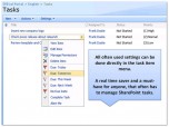 Enhanced SharePoint User Tasks Menu Screenshot