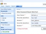 Virto SharePoint Password Reset & Recovery Web Par Screenshot