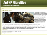ApPHP MicroBlog Personal PHP Web Blog Screenshot