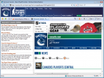 NHL Vancouver Canucks IE Browser Theme Screenshot