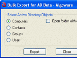 Algoware Active Directory Export Tool