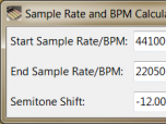 Sample Rate and BPM Calculator Screenshot